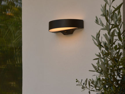 Nordlux solar wandlamp Monay Round zwart