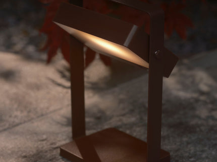 Nordlux solar tafellamp Saulio LED bruin