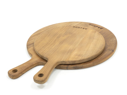 BonFeu BonTeak pizzaplank/serveerplank rond groot