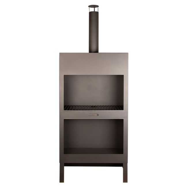 Esschert Terraskachel + Houtopslag Zwart XL