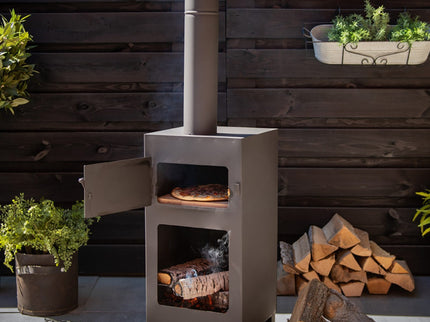 Esschert Terraskachel + Pizzaoven Zwart