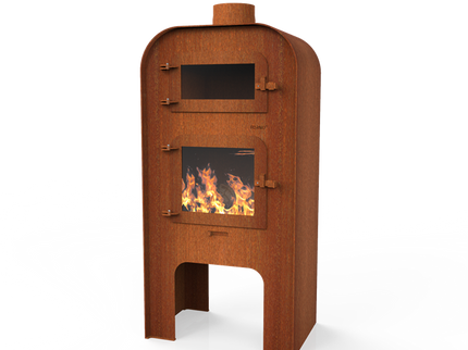 FORNO Tuinhaard Gap + Deur + Pizzaoven CortenStaal