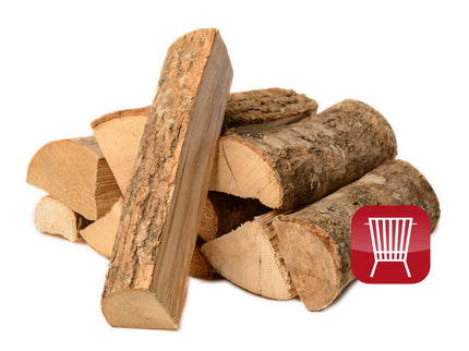 Halve pallet ovengedroogd essen haardhout