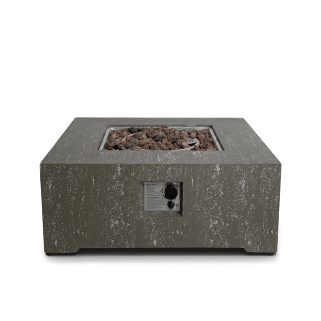Happy Cocooning vuurtafel Estate Square 88 oscuro travertin
