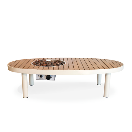 Happy Cocooning vuurtafel Riviera 140 oyster beige