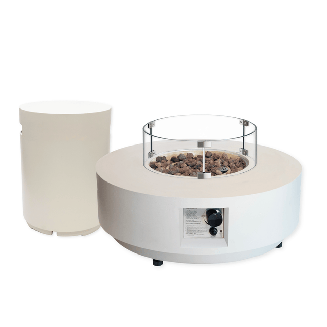 Happy Cocooning vuurtafel set Estate 76 oyster beige