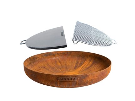 Pakketdeal MOODZ vuurschaal 60 + BonPlancha 1/2 60 + BonGrill 1/2 60