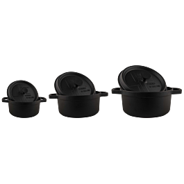 Groenberg Askja Pot BBQ Marmite de Cuisson en Fonte avec Couvercle 4L