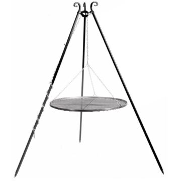 CookKing Driepoot 180 cm Met Stalen Grillrooster 60 cm 