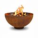 MOODZ vuurschaal Dome 80 cm roestkleur met vuur