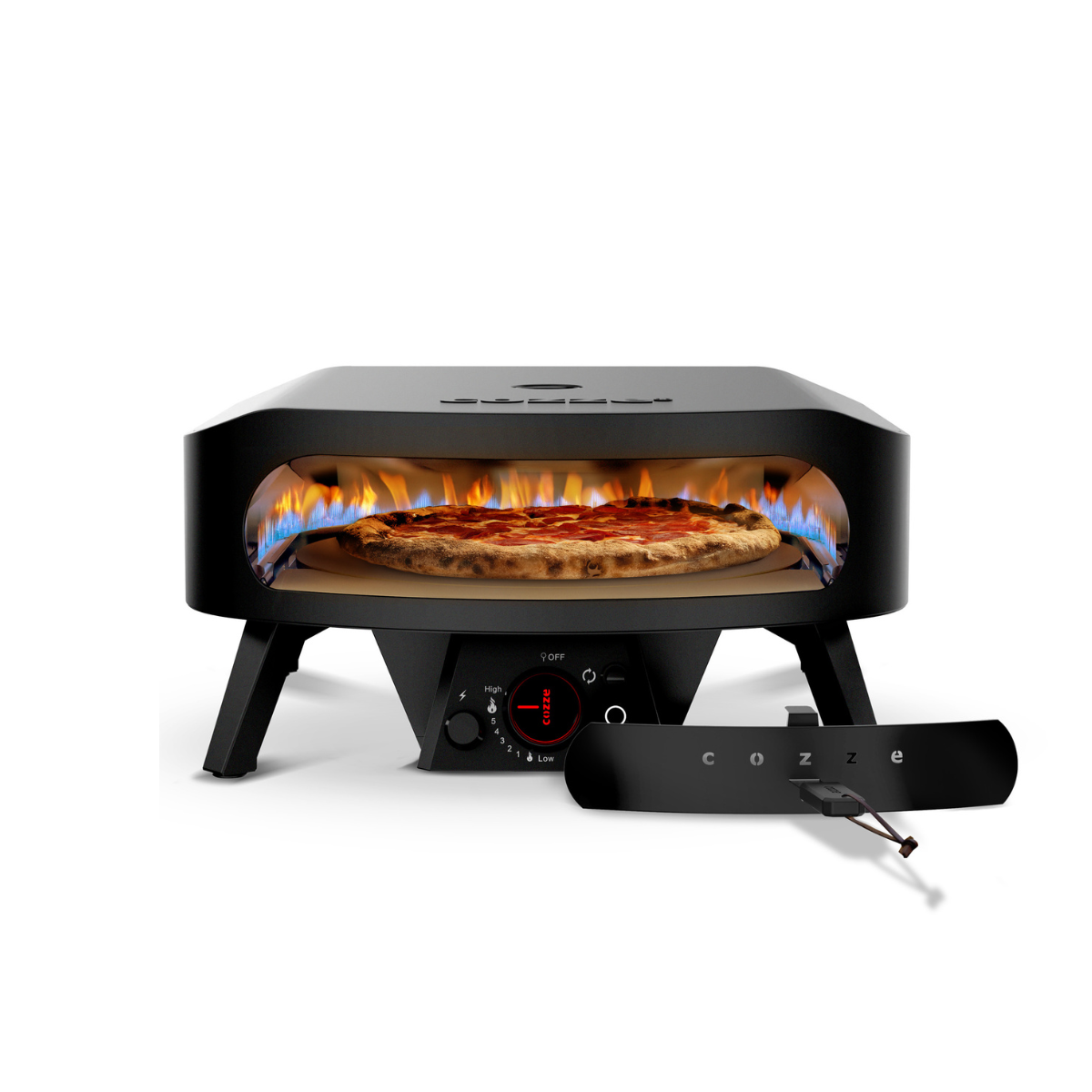Cozze Classic ROTATE Black 17" pizzaoven op gas
