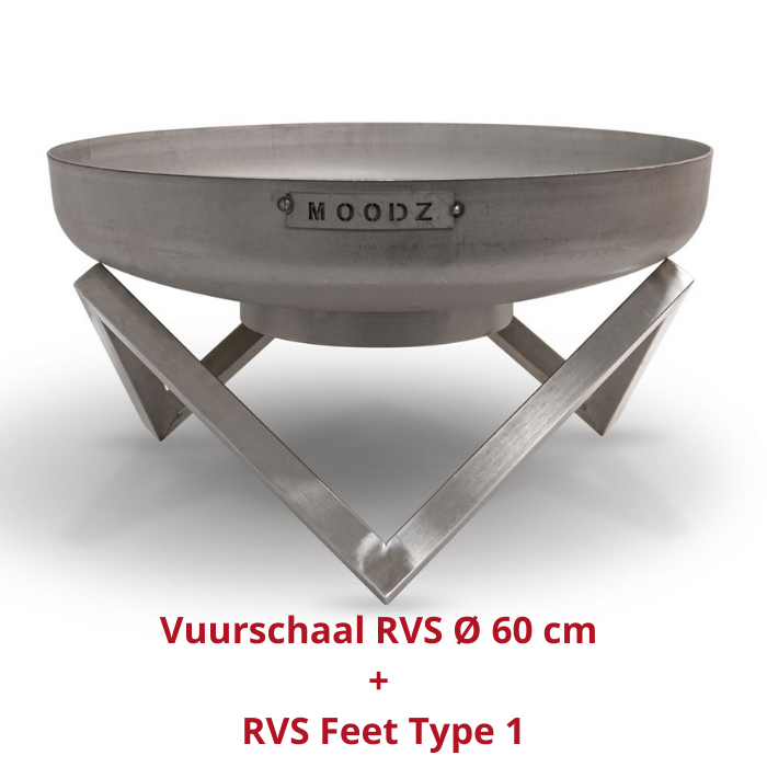 MOODZ Vuurschaal RVS Ø60 cm