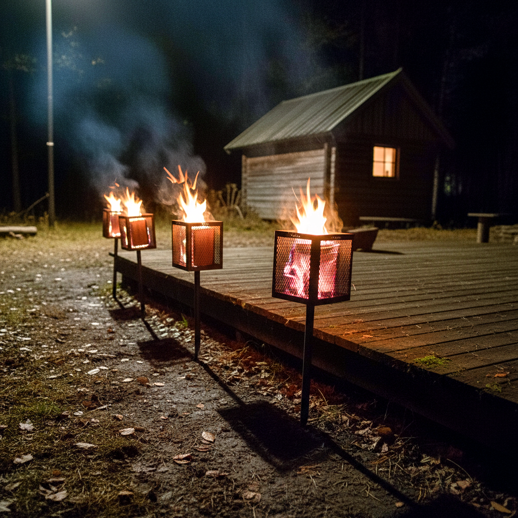 STOOQ Zweedse Fakkelhouder Highlander Vierkant