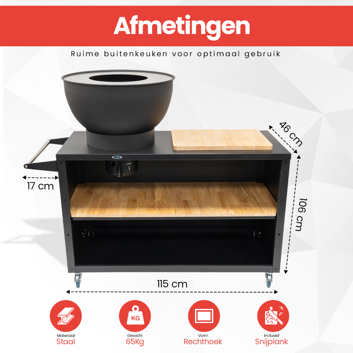 HEAT Trolle Buitenkeuken Zwart