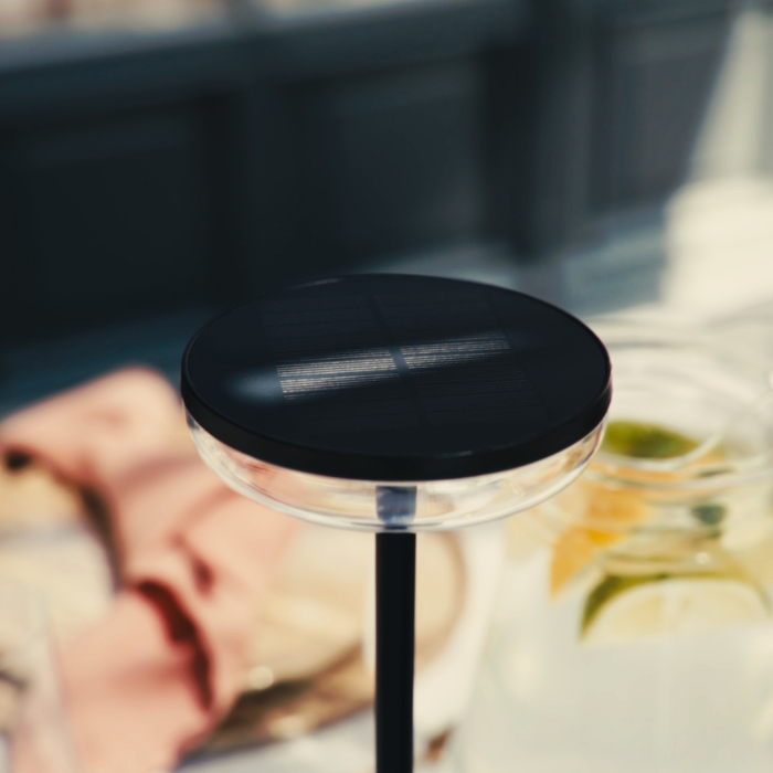 ZOLUNA Solar Tafellamp Bobbie Zwart