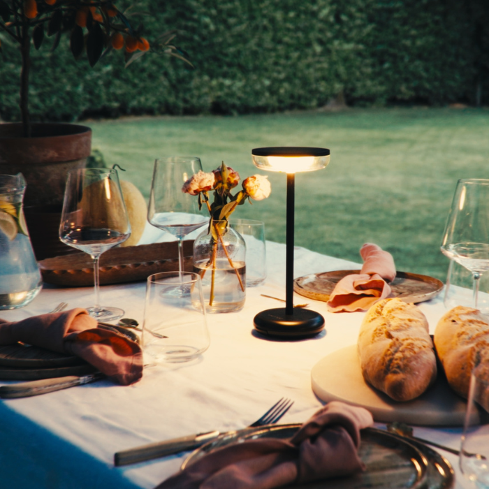 ZOLUNA Solar Tafellamp Bobbie Zwart