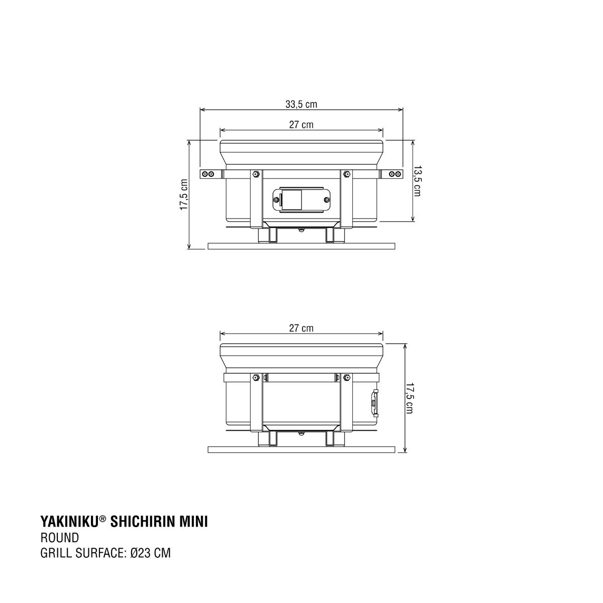 YAKINIKU tafelgrill Shichirin MINI rond