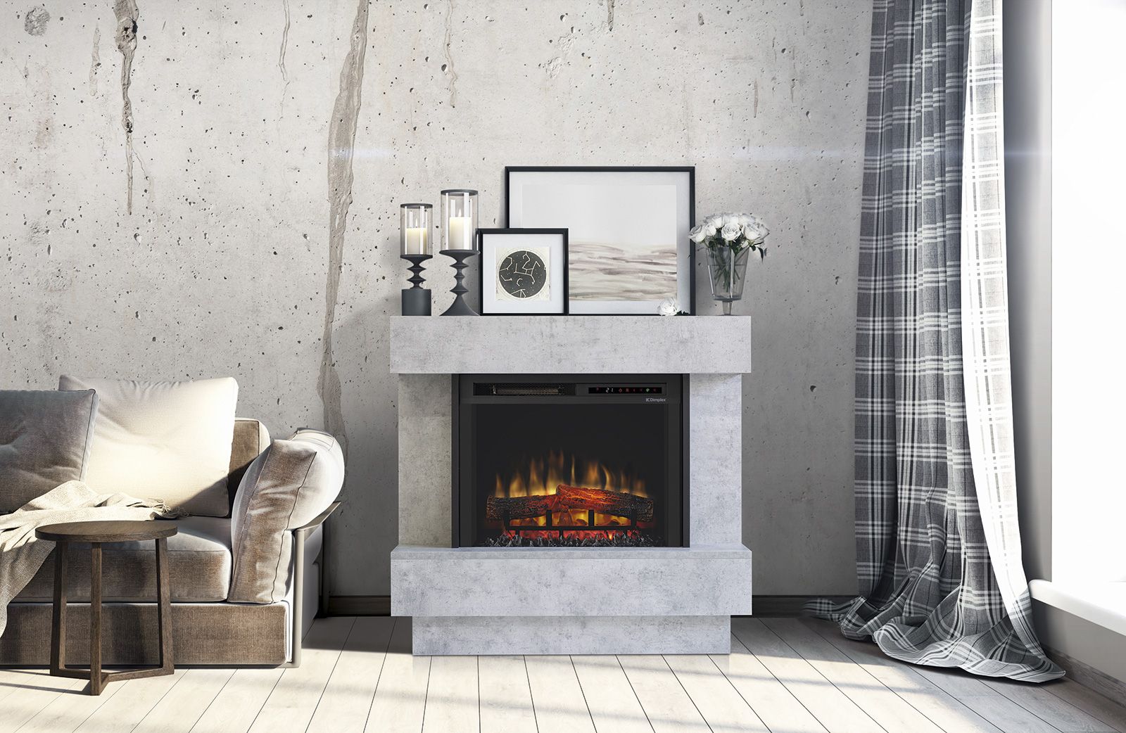 Dimplex Avalone Concrete Optiflame