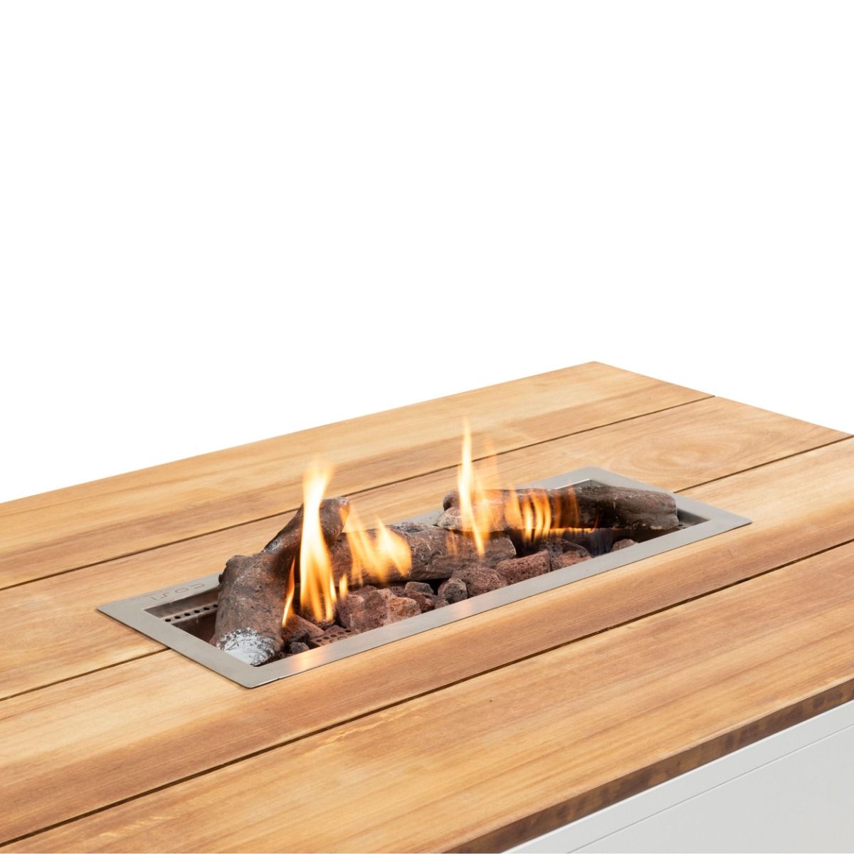 Cosi vuurtafel Cosipure 120 Wit/Teak