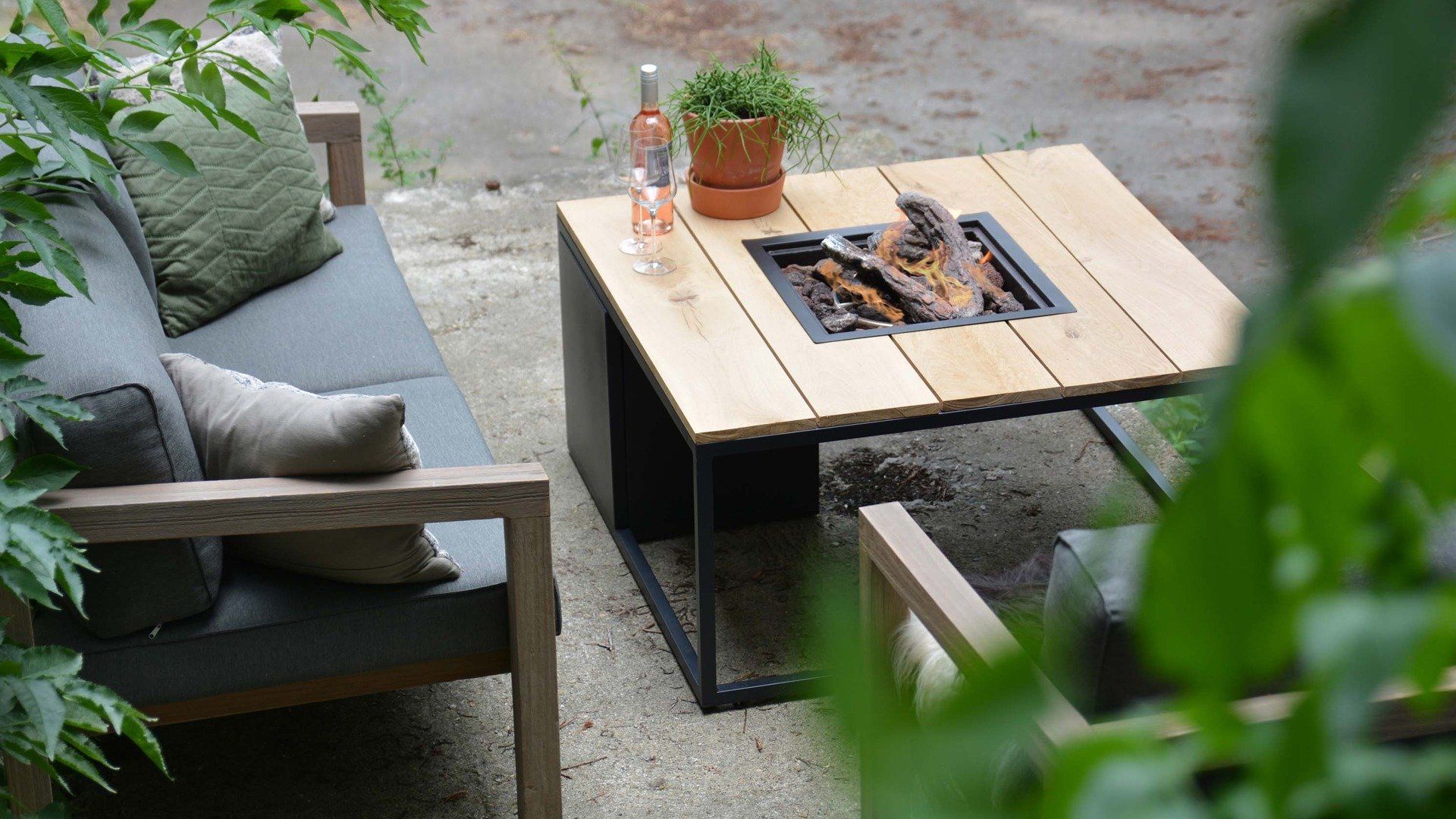 Cosi fires Cosiloft 100 vuurtafel Zwart/teak