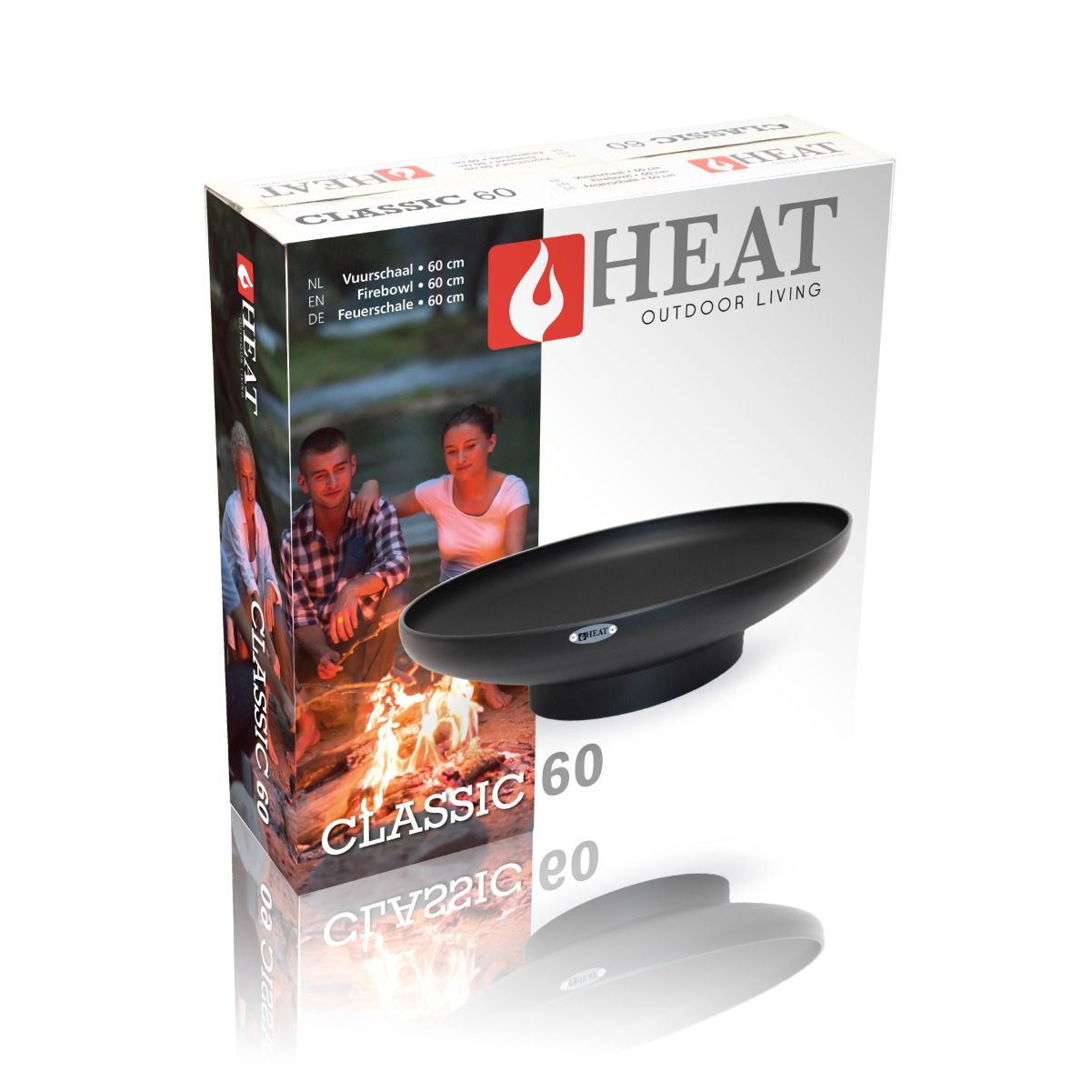 HEAT Vuurschaal Classic Ø 60 cm Zwart HEAT Vuurschaal Classic Ø 60 cm Zwart