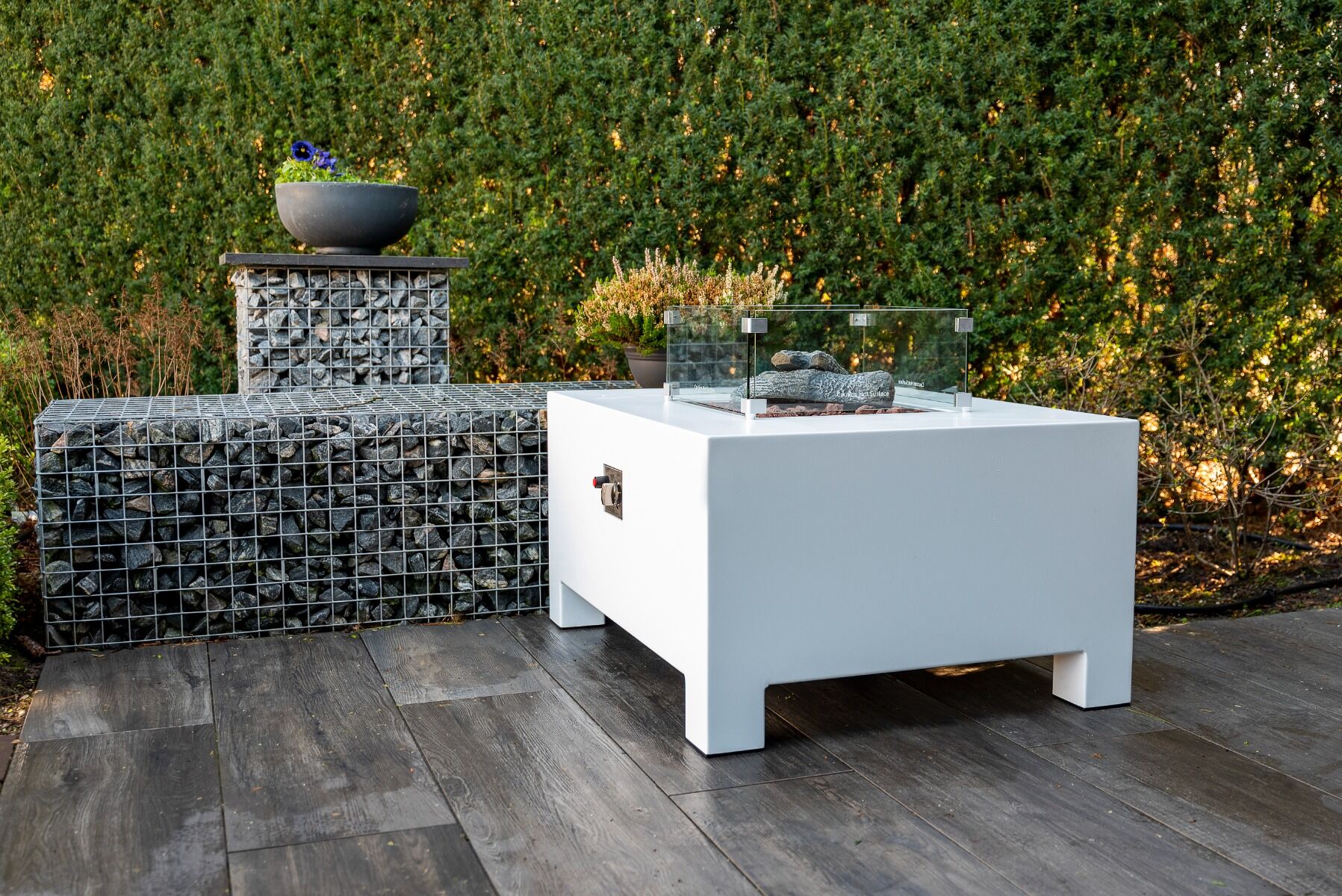 FORNO Vuurtafel Brann Aluminium Wit