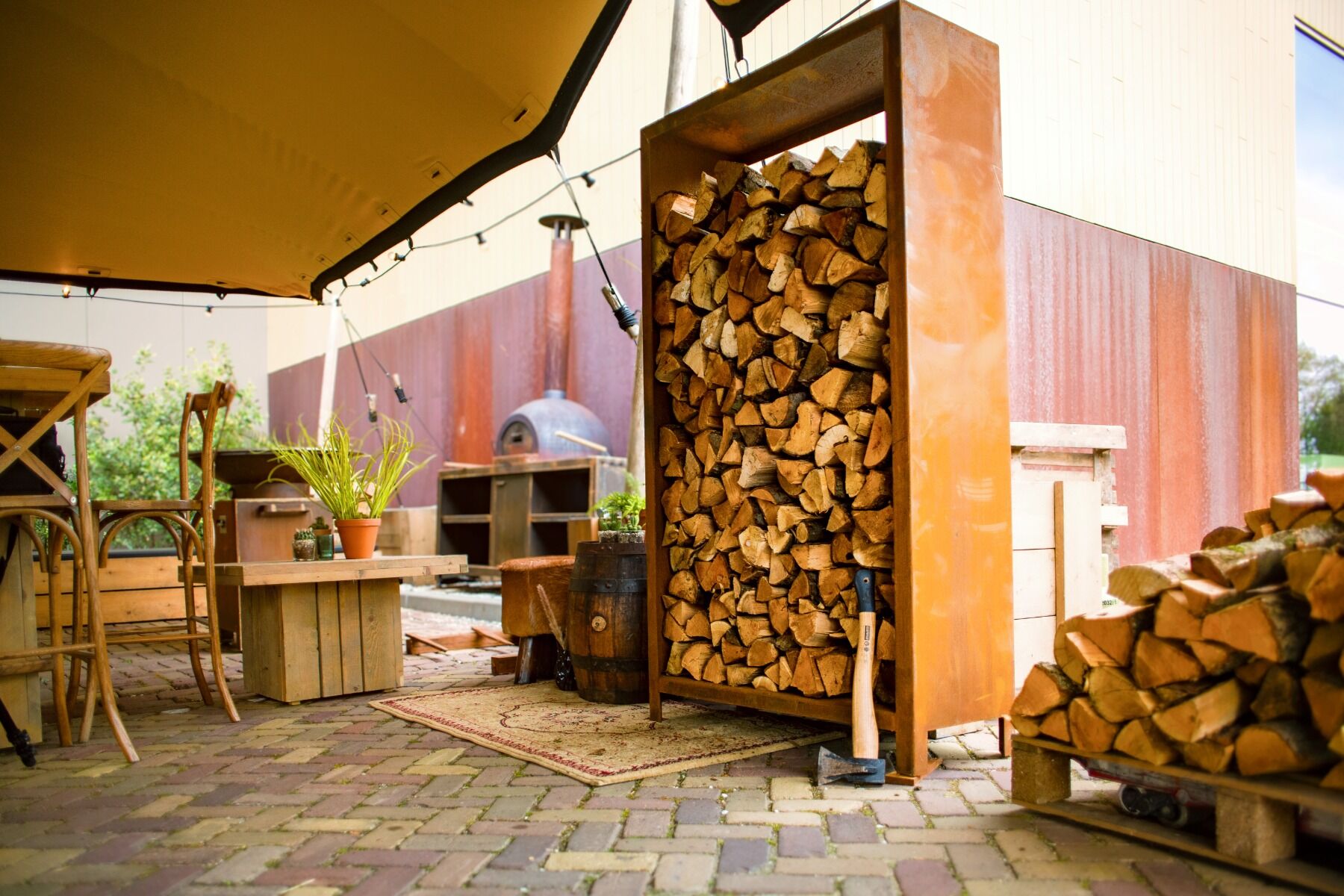 FORNO Houtopslag CortenStaal (7 afm.)