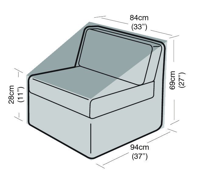 Garland Loungesethoes (84x94x69cm) Zwart