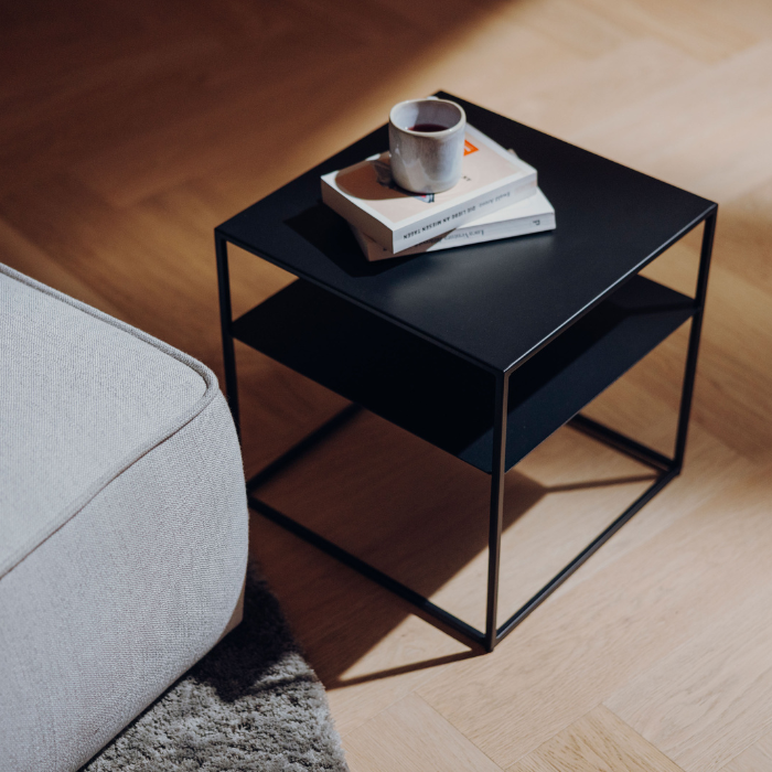 Höfats FIRE FRAME Loungetafel met SPIN air 1200 inbouw