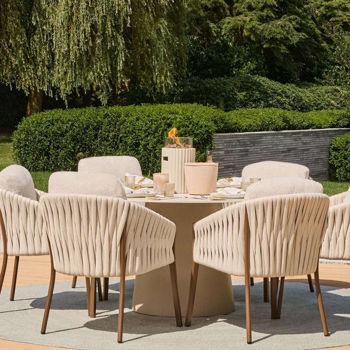 Happy Cocooning tafelbrander Lumi Rib oyster beige