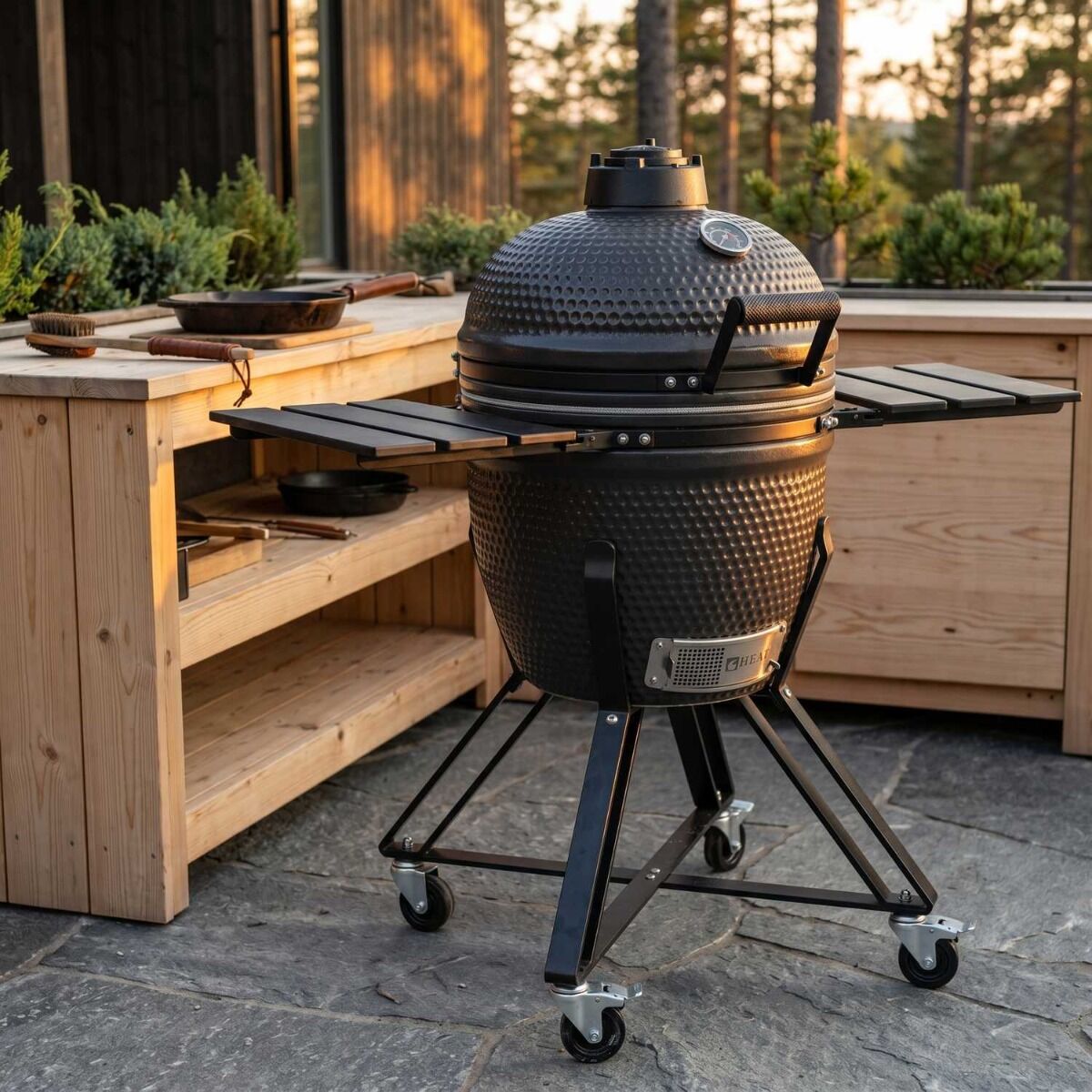 HEAT Premium kamado barbecue Fyregg 18 zwart