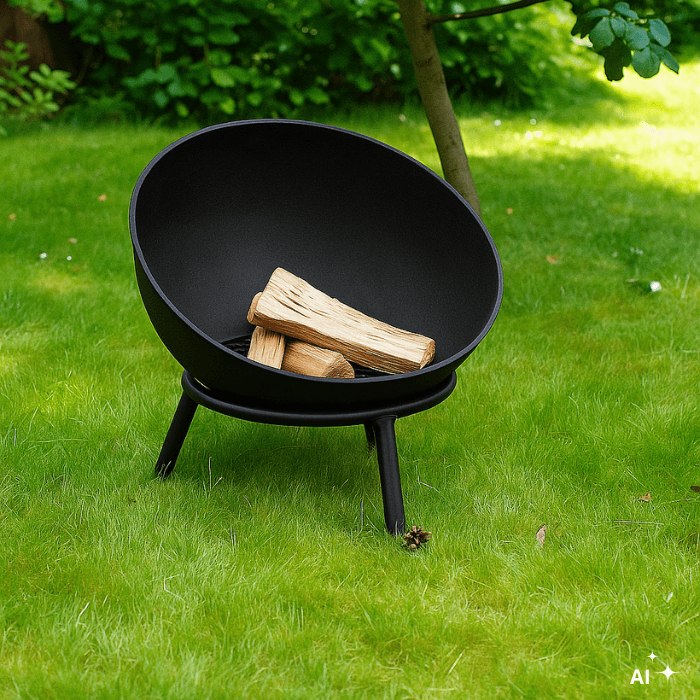 HEAT Vuurkorf op Pootjes Kappa Zwart Ø56 cm