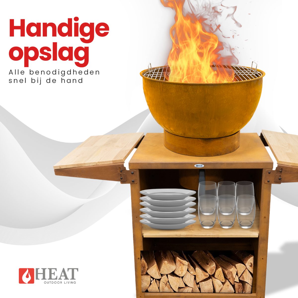 HEAT Kjok Buitenkeuken Ø56 cm Roest HEAT Kjok Buitenkeuken Ø56 cm Roest