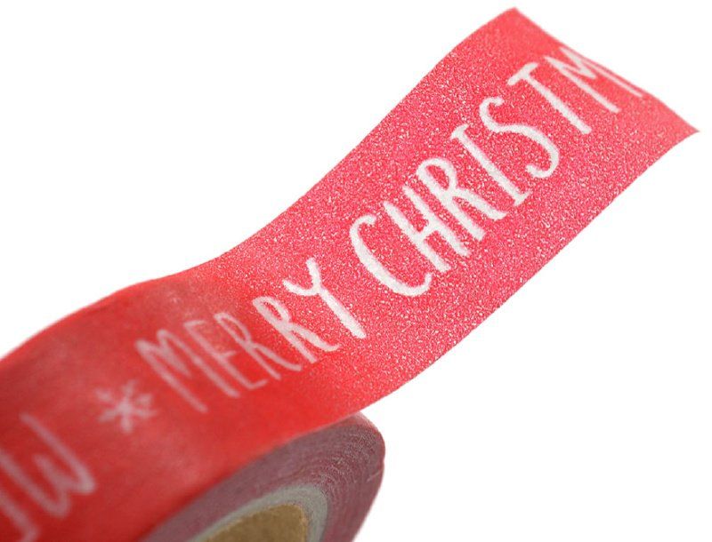 Kerst tape PVC (rood)