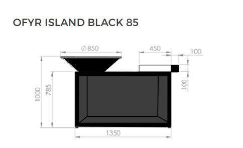 OFYR Island 85 Corten Ceramic Dark Grey