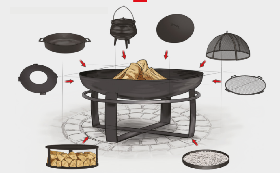 CookKing Vuurschaal Montana 45 cm - 60 cm