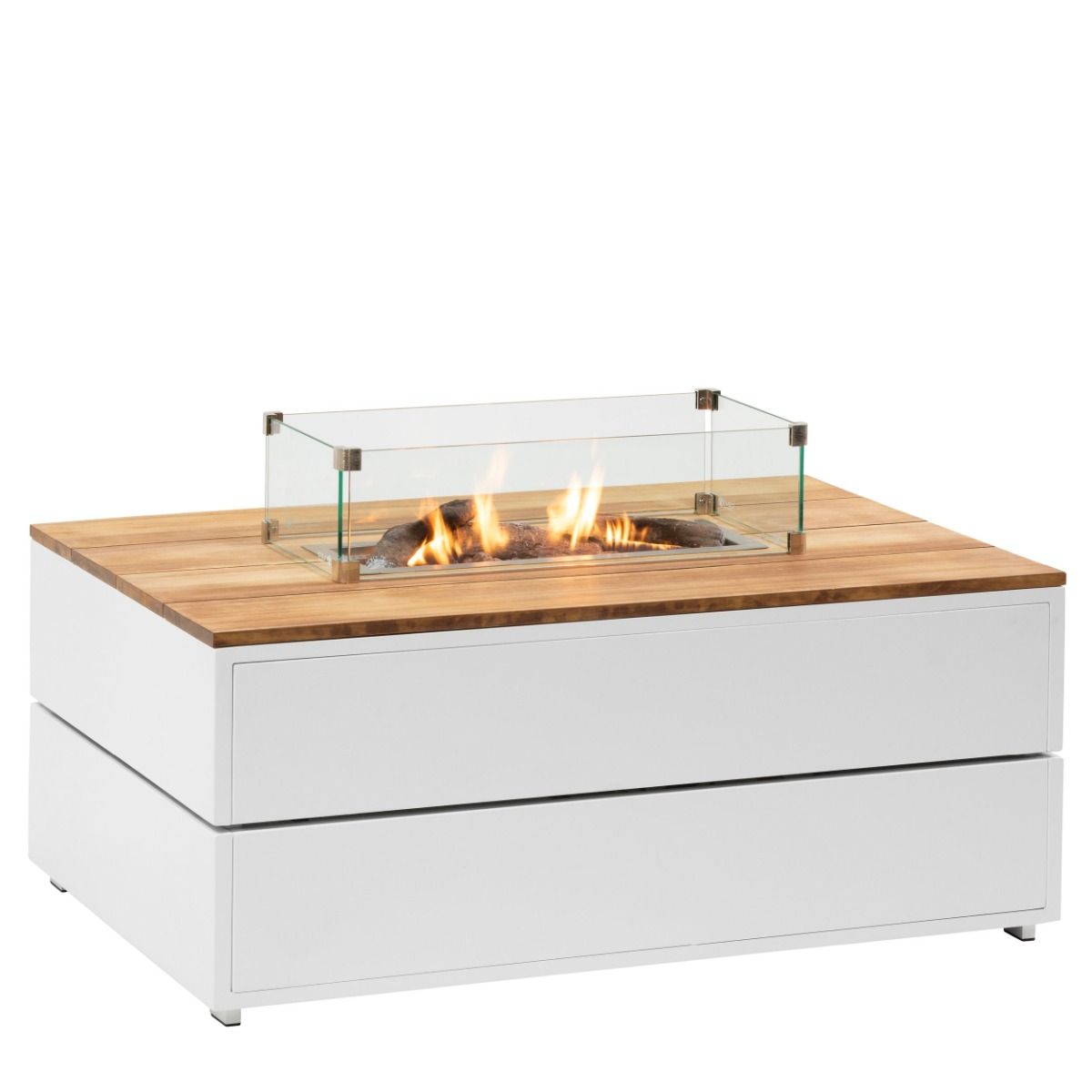 Cosi vuurtafel Cosipure 120 Wit/Teak