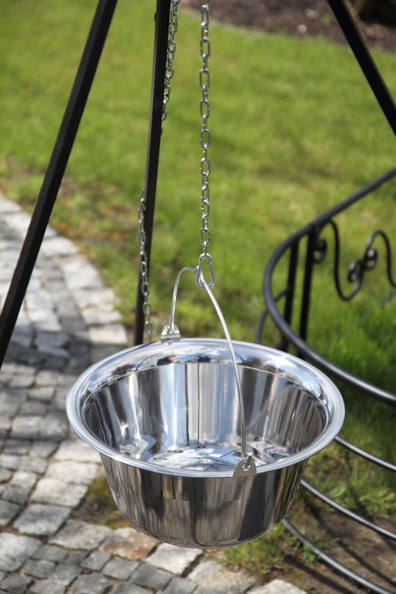 CookKing Driepoot 180 cm met RVS Kookpot 10 L + Katrol