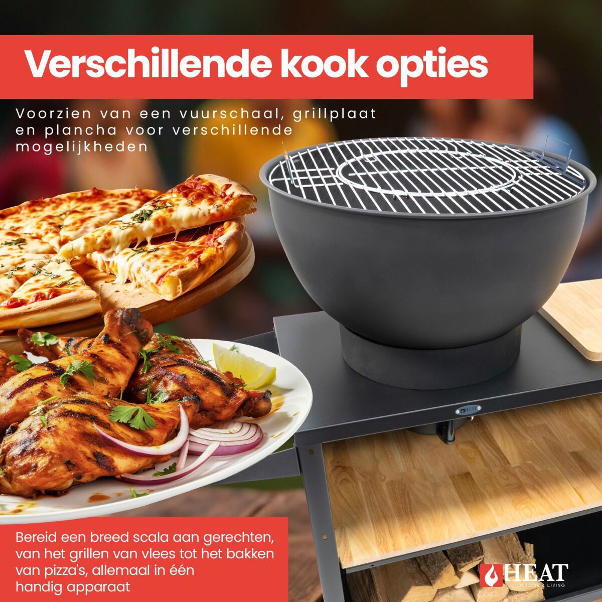 HEAT Trolle Buitenkeuken Zwart
