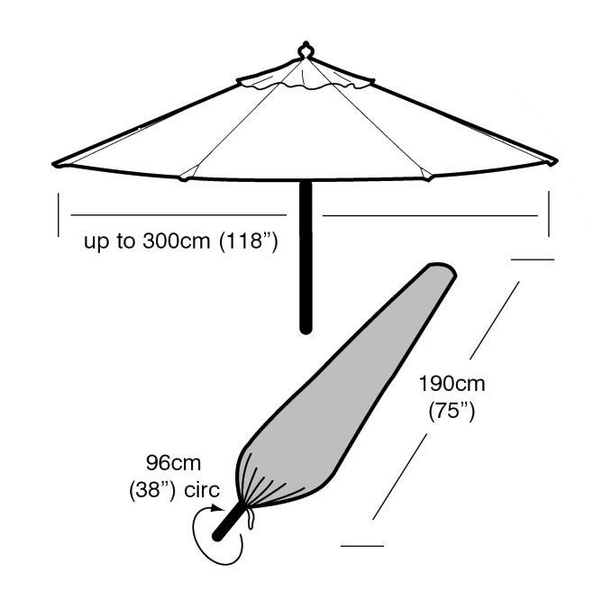 Garland parasolhoes (Ø300cm) groen