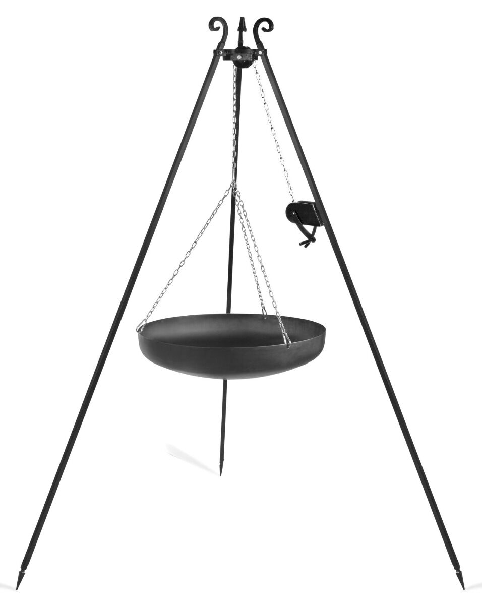 CookKing Driepoot 180 cm met Wok 70 cm + Katrol CookKing Driepoot 180 cm met Wok 70 cm + Katrol