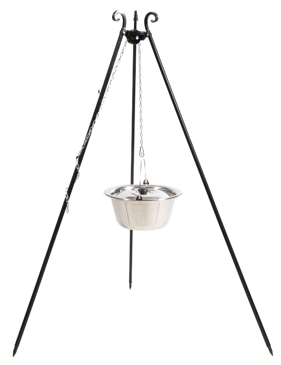 CookKing Driepoot 180 cm met RVS Kookpot 14 L