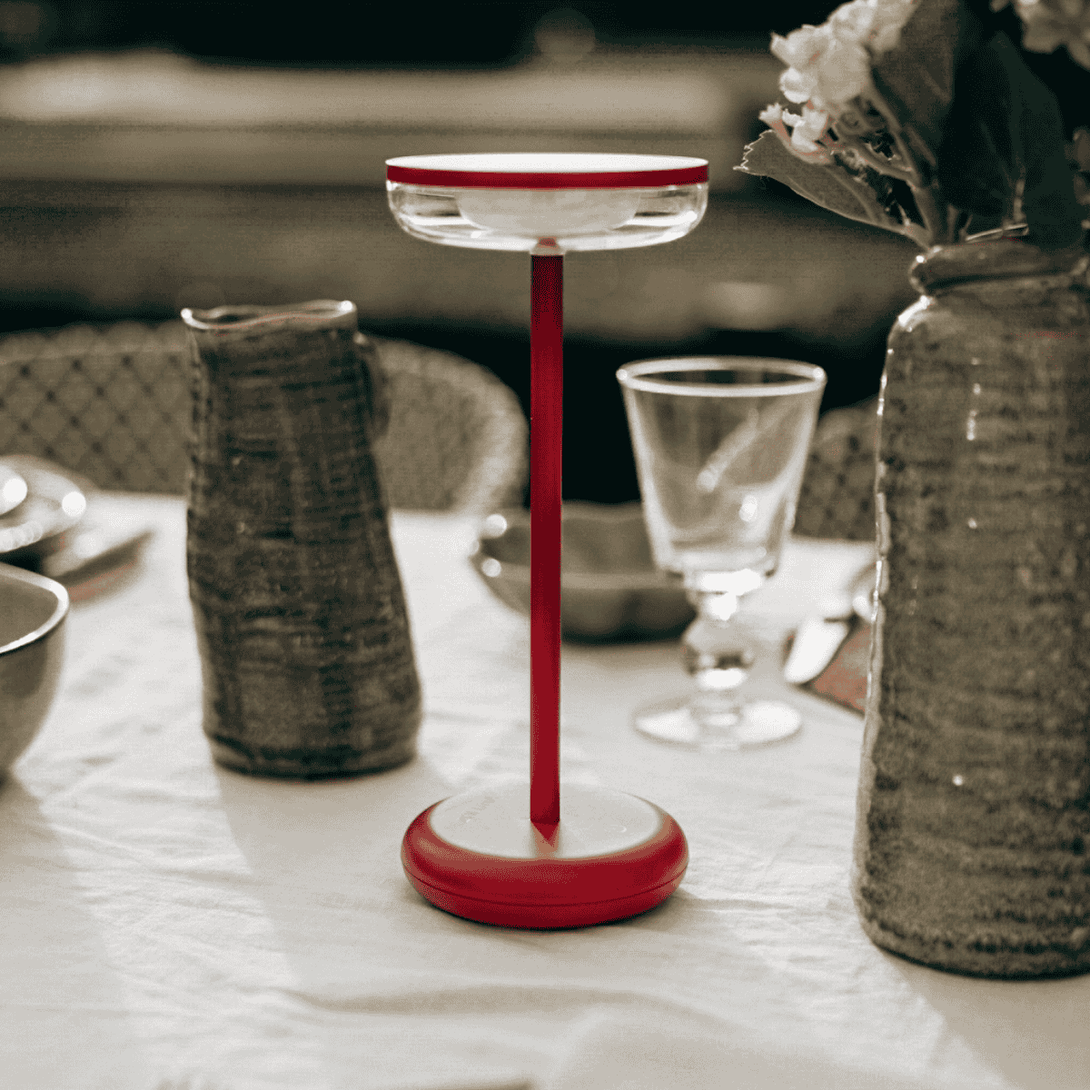 ZOLUNA solar tafellamp Bobbie evening red