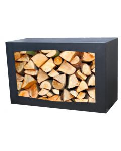Gardenmaxx woodbox voor houtopslag zwart