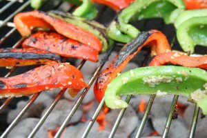 Paprika op de barbecue