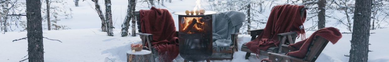 BonFeu BonVes vuurkorf in de sneeuw