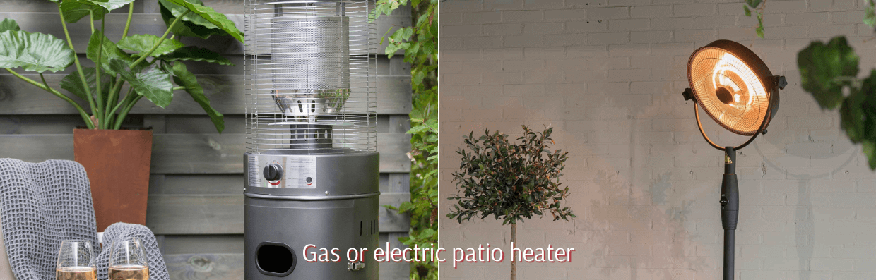 choose a gas patio heater or an electric patio heater
