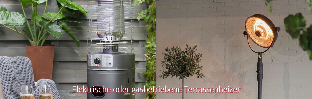 Wählen Sie einen Gas-Terrassenheizer oder einen elektrischen Terrassenheizer