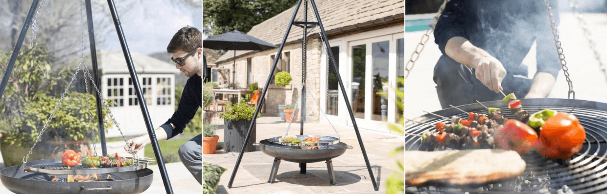 trépied la hacienda avec grille de cuisson