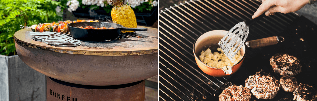 outdoor cooking with bonfeu